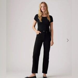 Levi’s Ribcage Straight Ankle Women’s Jeans, Black